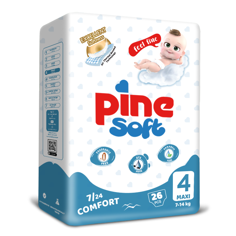 Scutece pentru bebelusi Pine Soft Pachet Eco Pine Maxi 7-14 kg x 26 buc - 1 | YEO