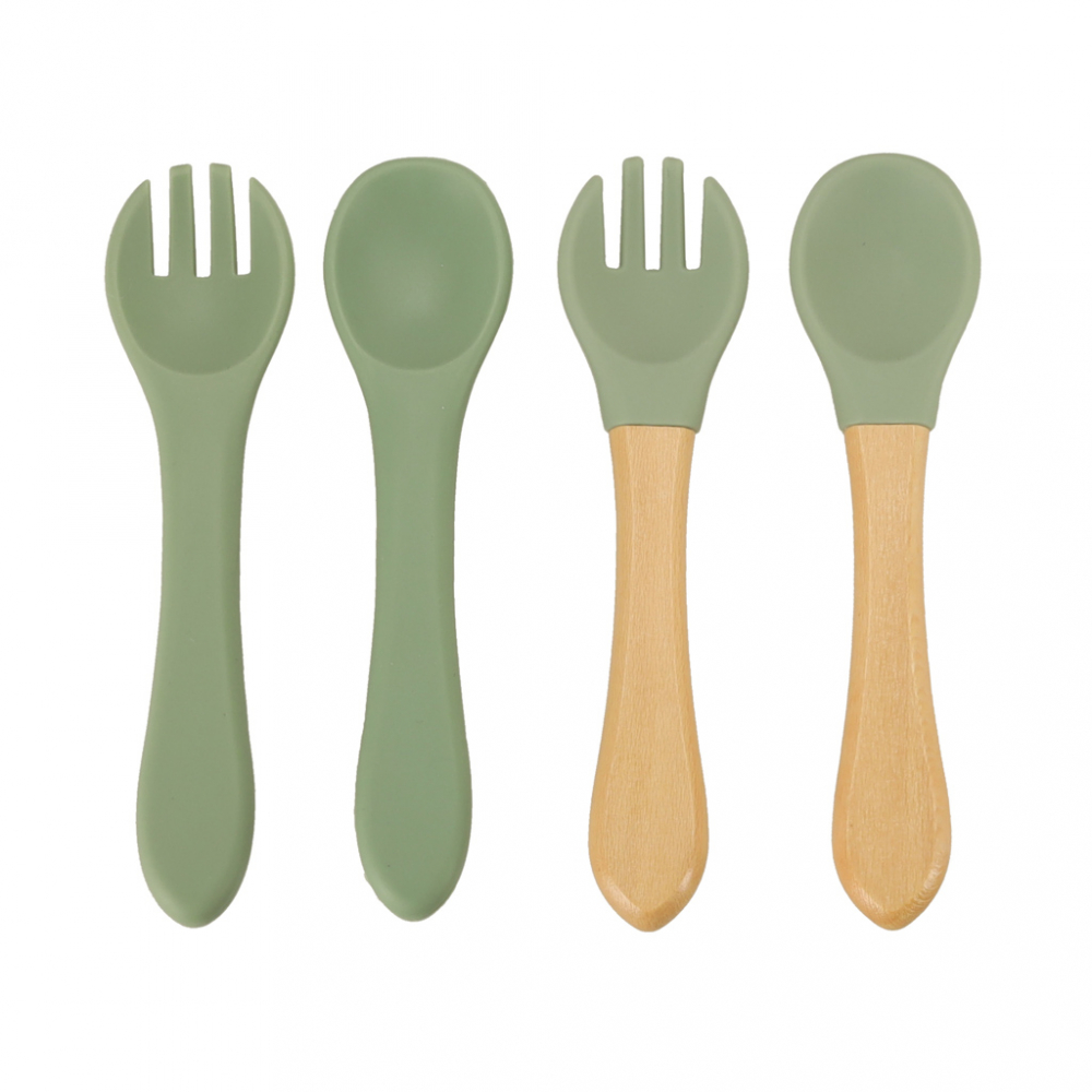 Set diversificare hrana bebelusi Ikonka green Crab, realizate din silicon, cu 19 elemente - 2 | YEO