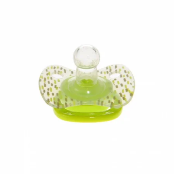 Suzeta silicon rotunda Minut Baby 0-6 + verde