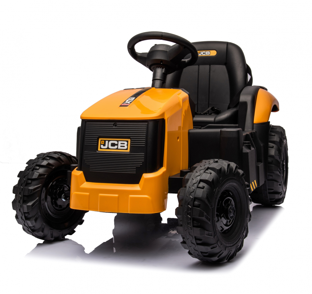 Tractor electric cu telecomanda 2.4G si licenta JCB Yellow - 3