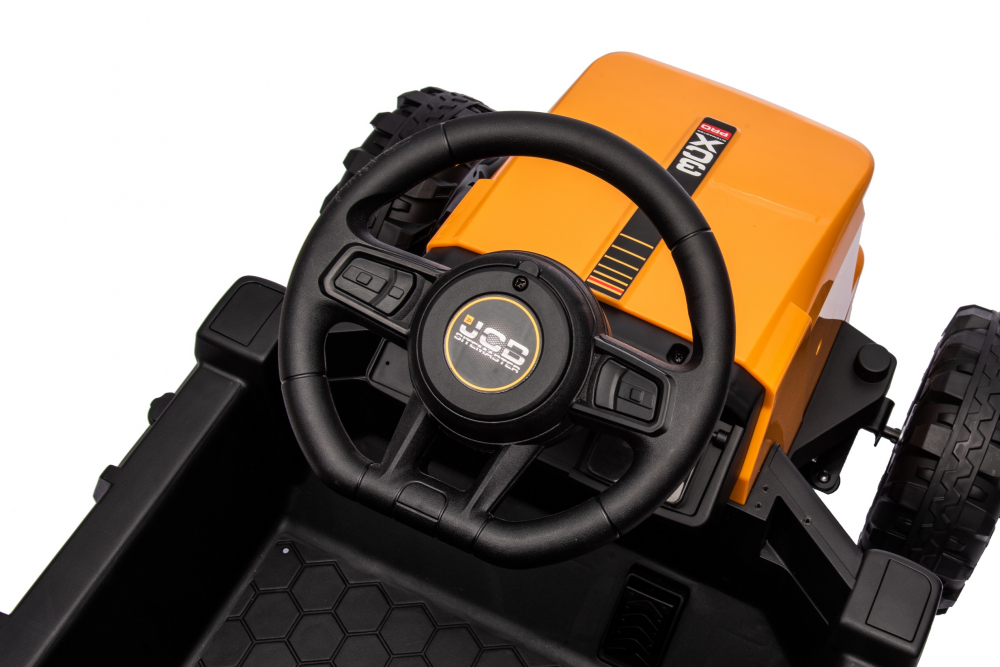 Tractor electric cu telecomanda 2.4G si licenta JCB Yellow - 4