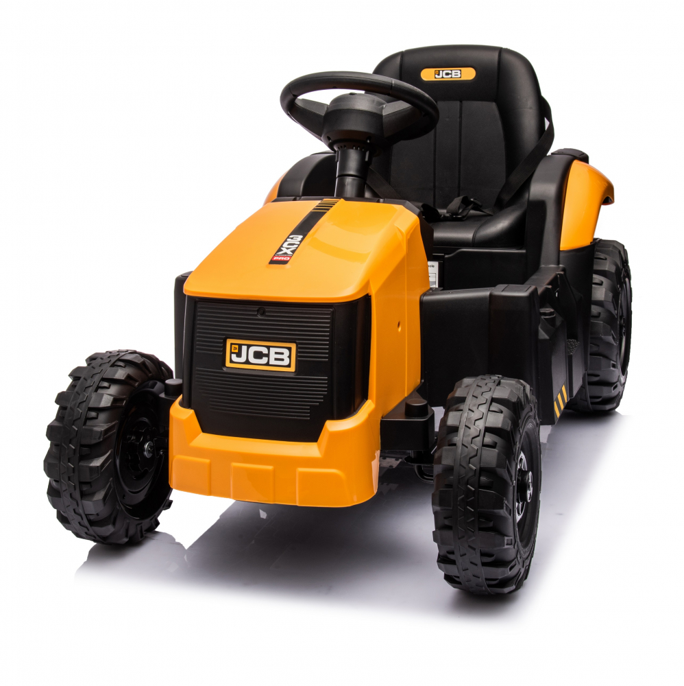 Tractor electric 70W cu telecomanda 2.4G si licenta JCB Yellow - 8