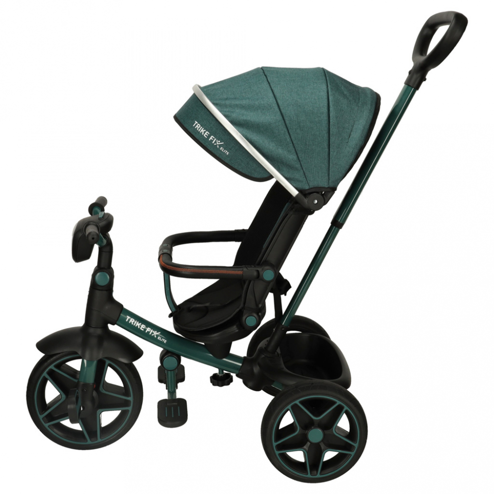 Tricicleta cu copertina sezut reversibil lumini si sunete Trike Fix Elite Green - 5 | YEO