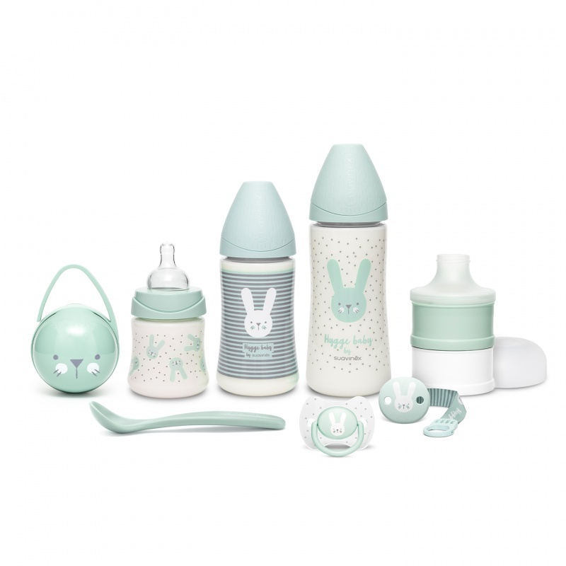 Set hranire nou nascut Hygge Suavinex Welcome baby verde