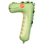 Balon din folie 49x73cm model Crocodile cifra 7