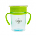 Cana anticurgere 360 cu manere Minut Baby 270 ml 6+ verde