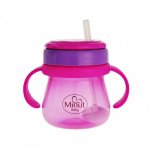 Cana anticurgere Minut Baby cu pai mobil 250 ml roz