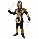 Costum Ninja Kombat auriu 5-7 ani 128 cm