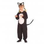 Costum carnaval pentru copii model Black Kitty 3-4 ani