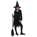 Costum de carnaval pentru copii model Vrajitoare Black 4-6 ani