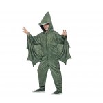 Costum carnaval pentru copii tip salopeta cu fermoar model Green Dinosaur