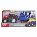 Tractor si remorca Dickie Toys Massey Ferguson cu sunete si lumini