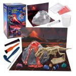 Kit de paleontologie 2 in 1 Vulcanul si fosila Dinozaur