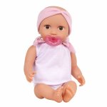 Papusa bebelus LullaBaby cu hainute in 2 piese si bentita roz 35 cm