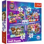 Puzzle Trefl 4 in 1 Patrula Catelusilor Mighty Movie Eroii