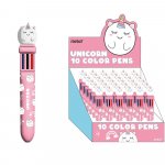 Pix multicolor cu mecanism retractabil design unicorn