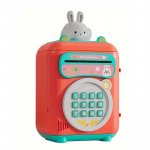 Pusculita interactiva pentru copii tip seif cu cifru Pink Bunny