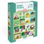 Puzzle poveste Cei trei purcelusi Djeco 35 piese