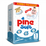 Scutece pentru bebelusi Pine Soft Pachet Jumbo Pine nou-nascut 2-5 kg x 81 buc