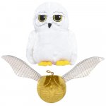 Set 2 jucarii din plus Hedwig 15 cm si Snitch cu sunete Harry Potter