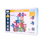 Set 83 piese magnetice de construit 3D cu bile luminoase Multicolor