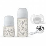 Set cadou biberon 150 ml + biberon 270 ml + suzeta Fox Suavinex