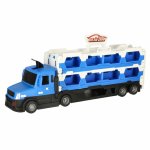 Set Camion de remorcare cu 10 masini XXL Blue