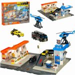 Set de joaca parcare Police Gas Station cu 54 elemente