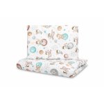 Set lenjerie de pat bumbac cu 2 piese 100x135 cm/40x60 cm Sensillo Planete