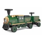 Trenulet electric pentru copii copii locomotiva + vagon Verde