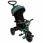 Tricicleta cu copertina sezut reversibil lumini si sunete Trike Fix Elite Green