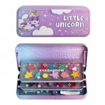 Trusa etajata cu fard de pleoape, luciu de buze si accesorii Little Unicorn Martinelia