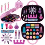 Set de machiaj si manichiura pentru copii, Malplay, depozitate in geantuta eleganta cu maner, pink