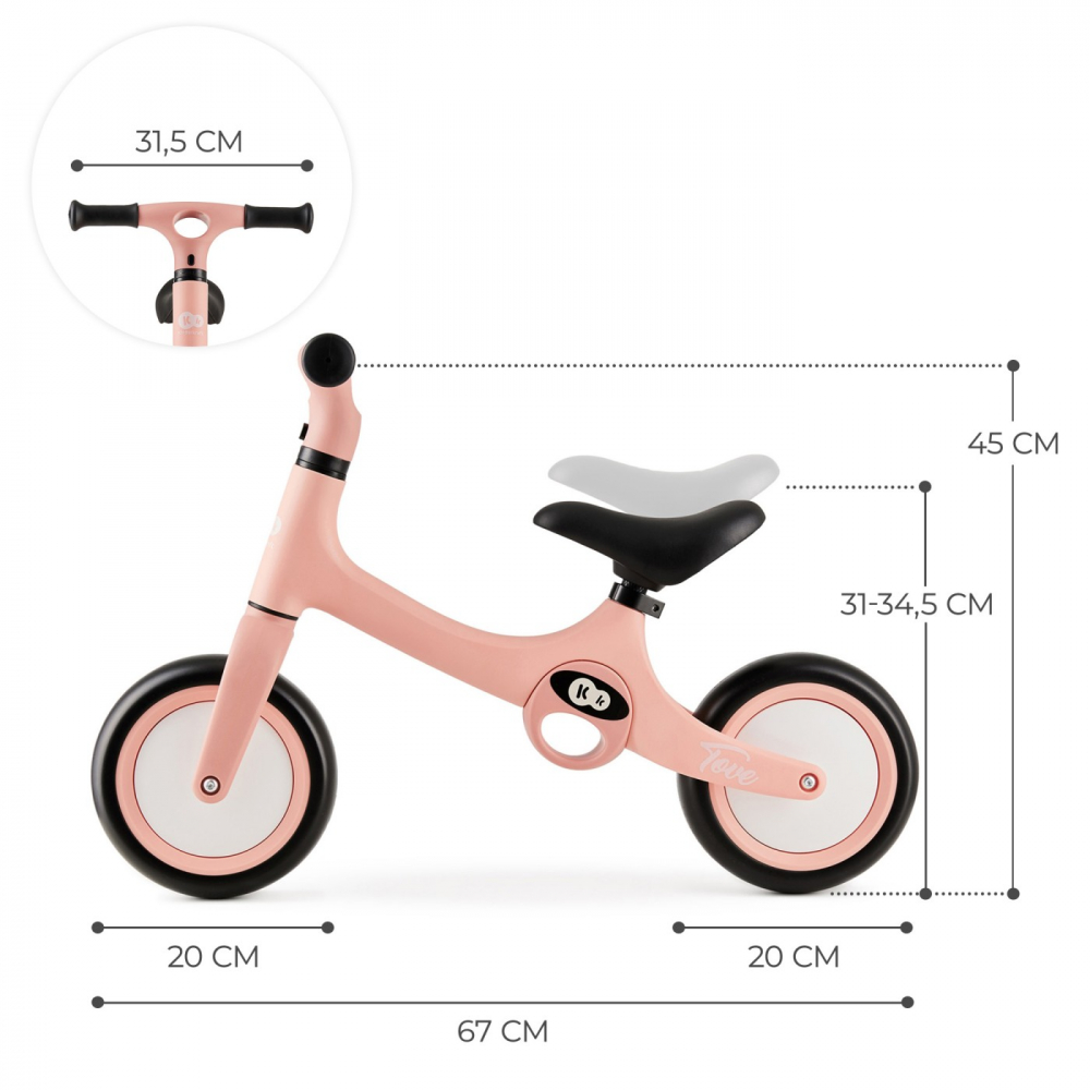 Bicicleta fara pedale Kinderkraft Tove roz - 4 | YEO