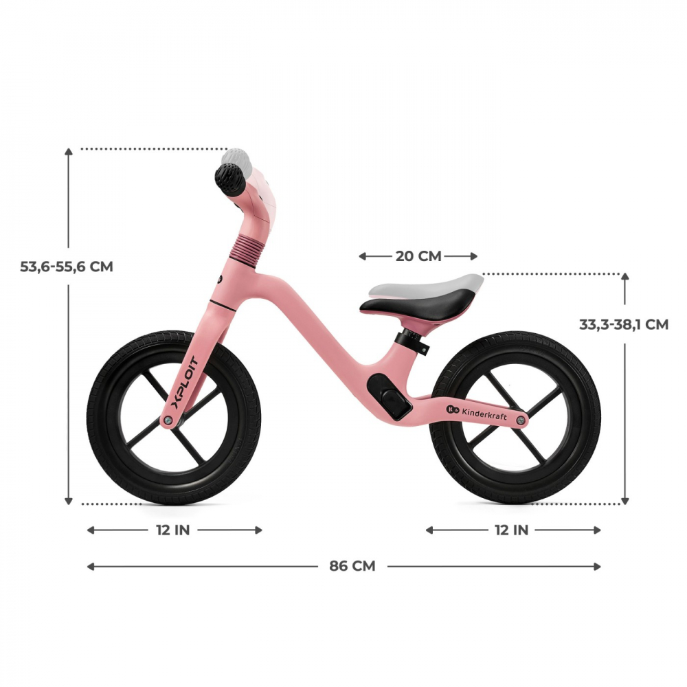 Bicicleta fara pedale Kinderkraft Xploit bubblegum pink - 6