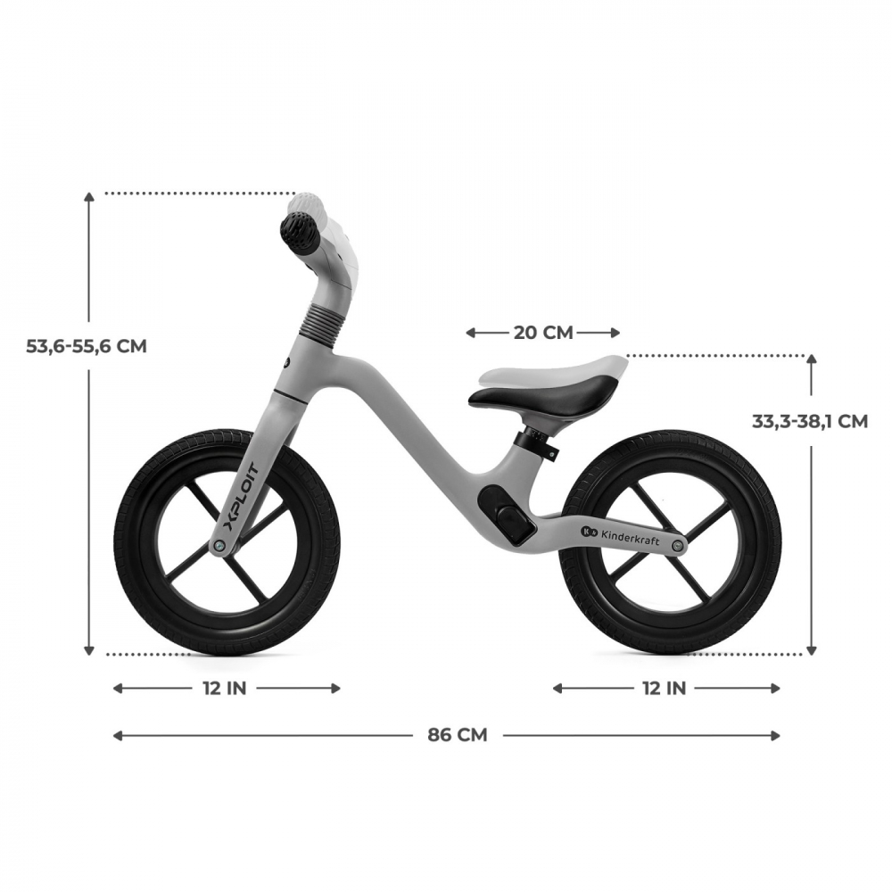 Bicicleta fara pedale Kinderkraft Xploit moonsilver - 6