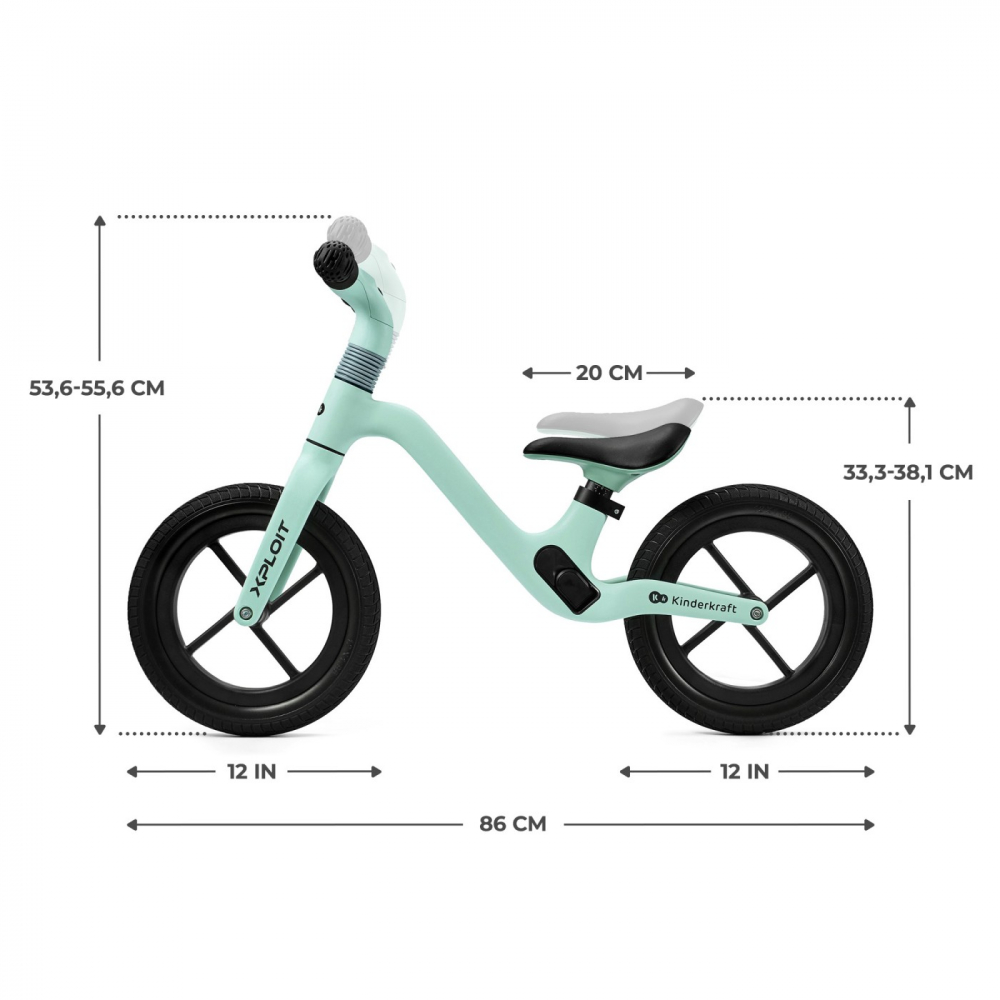 Bicicleta fara pedale Kinderkraft Xploit turcoise - 6