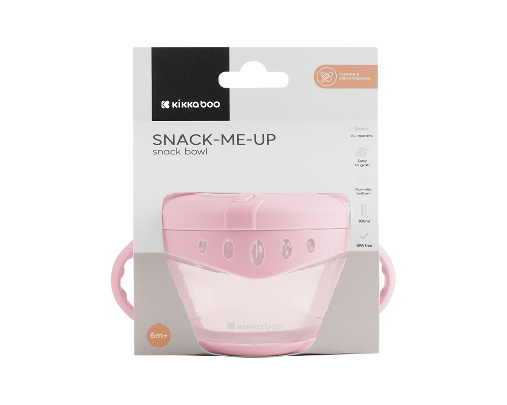 Bol pentru gustari KikkaBoo Snack-me-up Pink - 3 | YEO