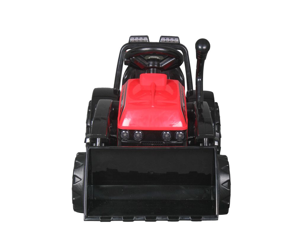 Buldozer electric 6V cupa mobila lumini si sunete 87x42x44 cm Red