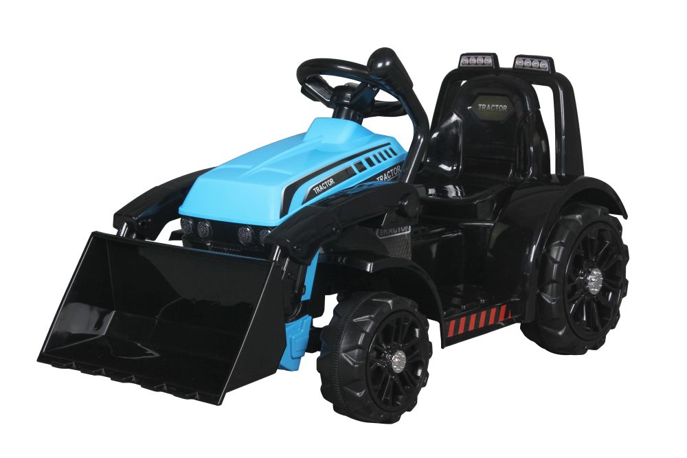 Buldozer electric 6V cupa mobila lumini si sunete 87x42x44 cm Blue - 7