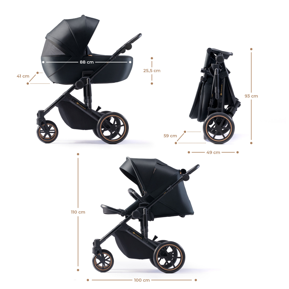 Carucior 2 in 1 Kinderkraft Prime 2 Venezian Black - 4