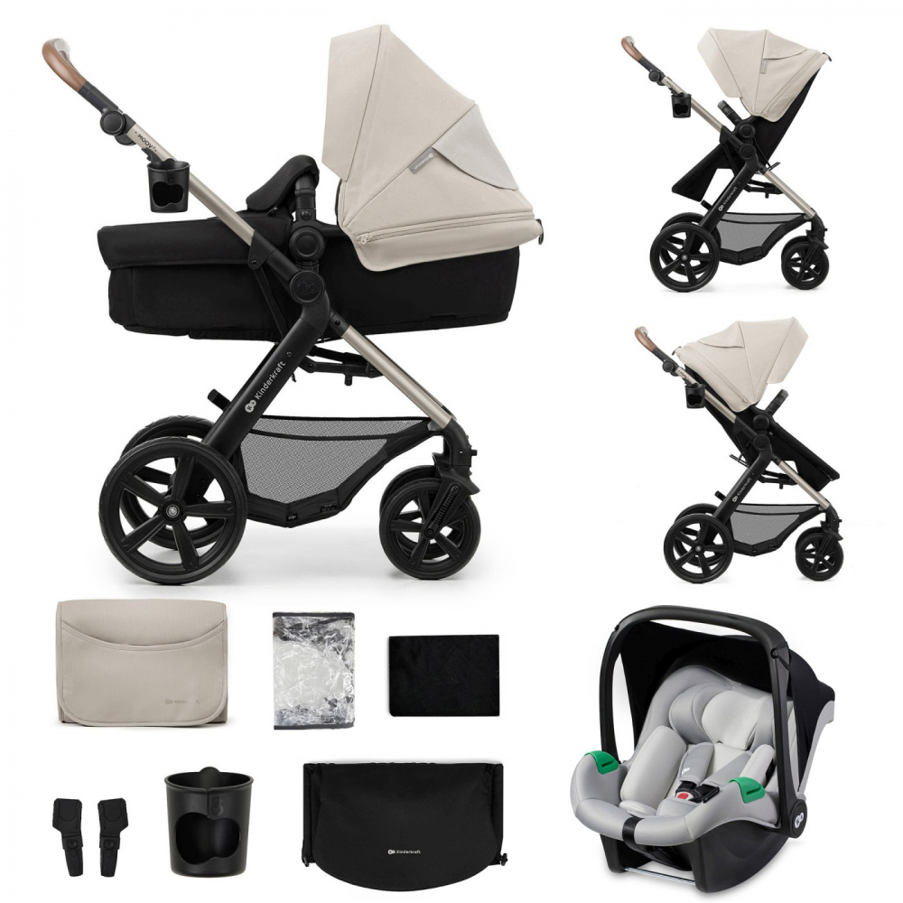 Carucior 3 in 1 Kiderkraft Moov 2 Moonlight grey - 8