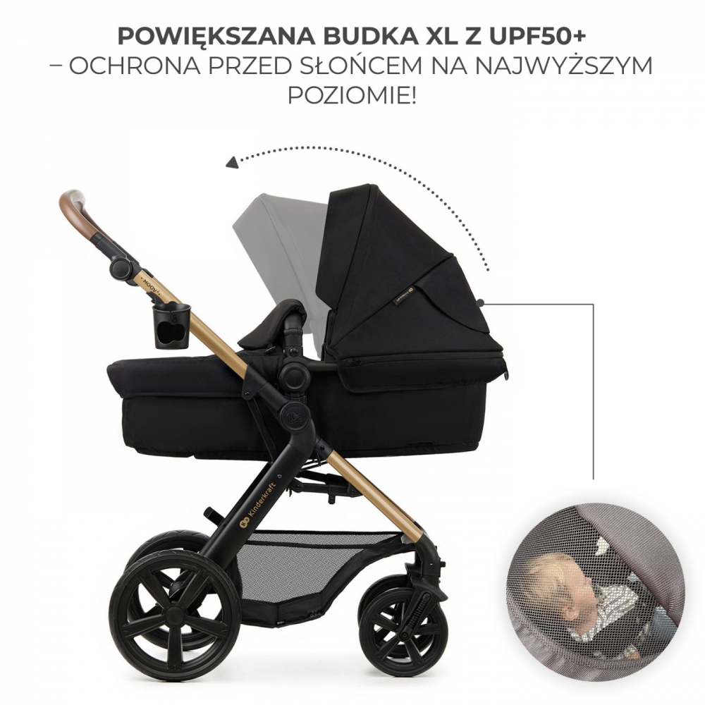 Carucior 3 in 1 Kinderkraft Moov 2 negru pur - 4