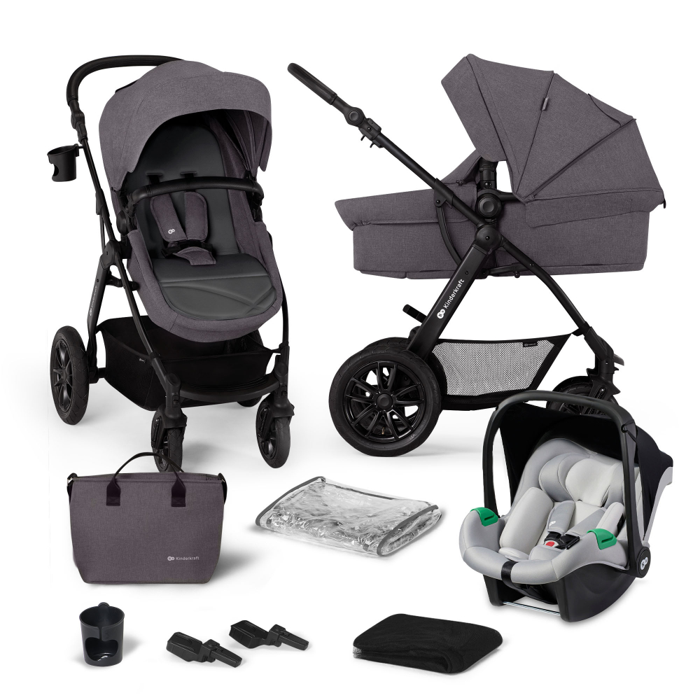 Carucior multifunctional Kinderkaft XMoov 3 in 1 Dark Grey - 7