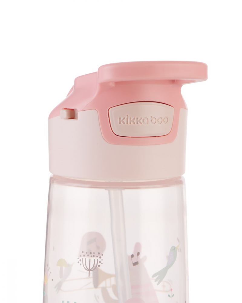 Cana cu duza din silicon 450ml KikkaBoo Music Fest Pink - 1 | YEO