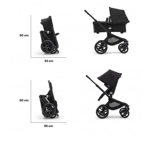 Carucior 2 in 1 Bugaboo Fox 5 black desert taupe - 1