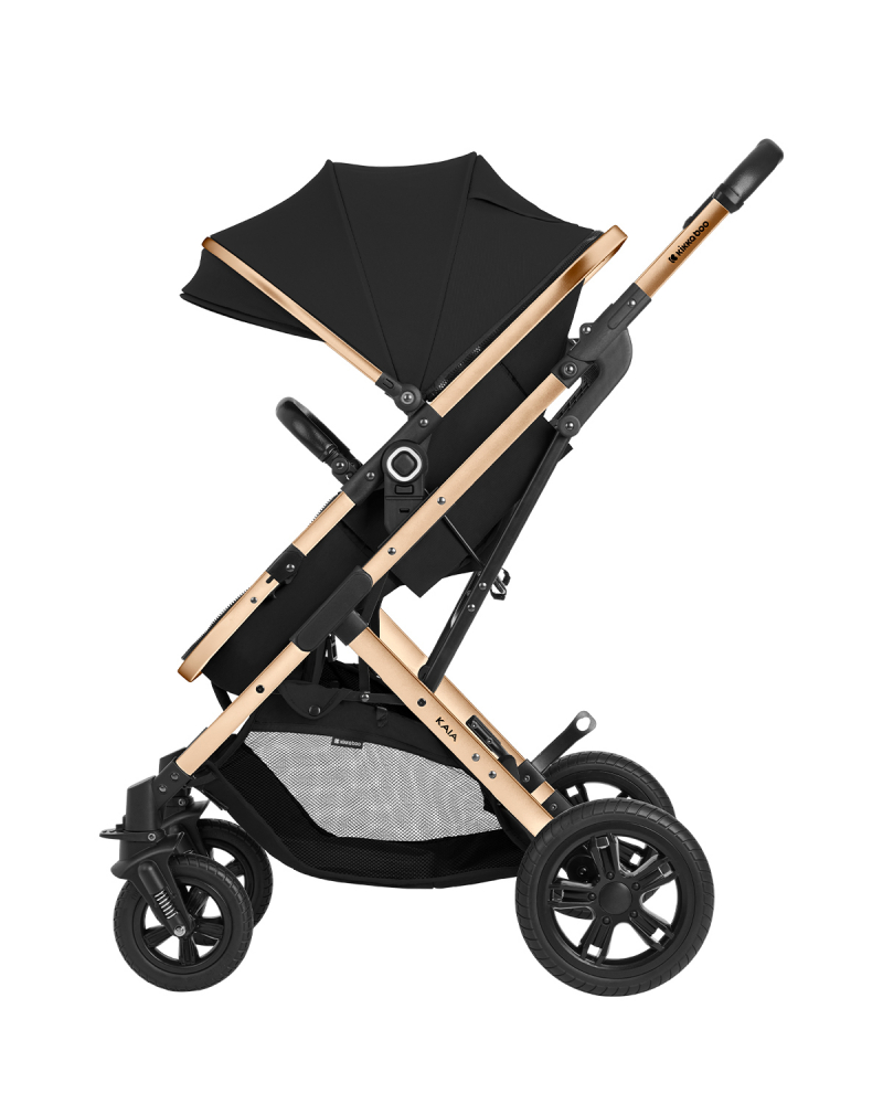 Carucior transformabil KikkaBoo 3 in 1 Kaia Black 2024 i-Size - 1