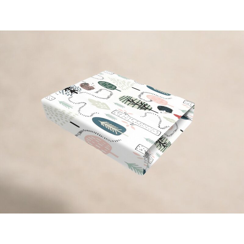 Cearceaf cu elastic Qmini pentru patut co-sleeper Aurora 76x43 cm Hedgehog