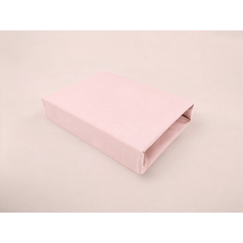 Cearceaf cu elastic Qmini pentru patut co-sleeper Aurora 76x43 cm powder pink