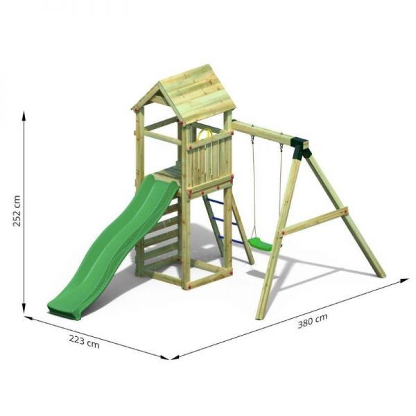 Complex de joaca din lemn Fungoo Gaia T1S 04720PK natur - 2 | YEO